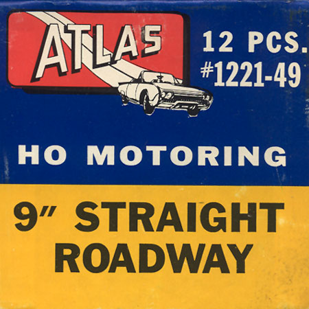 Atlas HO Slot Cars 9 Inch Straight Track Box